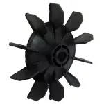Air Compressor Part Black Plastic 14mm Inner Dia. Ten Vance Motor Fan Blade