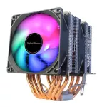 6 Heat-Pipes Rgb Cpu Cooler Radiator Cooling 4pin Pwm Dual-Tower 90mm Fan For Lga 1366 1156 Am2 Am3 Am4 X79 X99 Motherboard