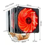 Snowman 6 Heat Pipe PC Quiet CPU COOLER 4PIN PWM 90mm Fan for Intel LGA 775 1200 1150 1151 1155 1366 AMD AM3 AM4 CPU COOLING FAN