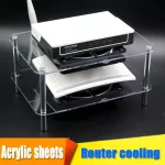 New Wireless Routing Radiator Usb12cm Dc 5v High Speed Quiet Fan Acrylic Transparent Routing Tv Set- Box Cooling Rack