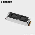 Barrow SSD Block Dual Fan 2280 PCie SATA M.2 Double Sedd Auxiliary Cooling Hard Disk Radiator HDM2280-FT