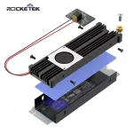 Rocketek M.2 Solid State Hard Disk Fan Heatsink Heat Radiator Cooling Silicon Therma Pads Cooler for M2 NVME SATA 2280 PCie SSD