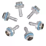 6 Pcs/lot Water Cooling Two-Touch Fitting G1/4 Thread Barb Connector For Tube Barb Fitting For Turbing