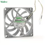 For Nidec U80R12Mua-57 Ultraflo 8010 80mm 8cm 80*80*10mm Fan 12V 0.25A Super Silent Fan with 2PIN