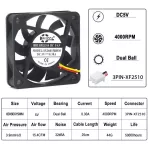 2 Piece Sxdool 5v Fan 60mm 5v 3pin 60x60x15mm 6cm 6015 Brushless Dc Cooling Cooler Fan 4000rpm 15.4cfm