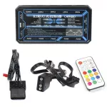 XT-XINTE 120mm RGB PC Cooler Fan Remote Controller Case Controller 10 Ports 2 LED Strip Lights for Computer Silent Gaming Case