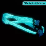 [Coolblasterthai] SATA Cable VIZO UV BLUE Reflective 90-180 Degrees