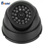 Becao กล้องรักษาความปลอดภัยปลอมกล้องวงจรปิดปลอมการเฝ้าระวังกล้องวงจรปิดความปลอดภัยกล้องโดมพร้อมไฟ LED สีแดงกะพริบ