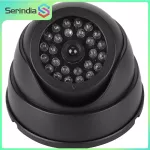 Serindia กล้องรักษาความปลอดภัยปลอมกล้องวงจรปิดปลอมการเฝ้าระวังกล้องวงจรปิดความปลอดภัยกล้องโดมพร้อมไฟ LED สีแดงกะพริบ