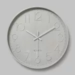 นาฬิกาแขวนผนังแฟชั่นเงียบพลาสติกห้องนั่งเล่นสามมิติดิจิตอลนาฬิกาแขวนย้อนยุค 12 นิ้ว 30CM TH34024
