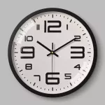 นาฬิกาแขวนผนังพลาสติกเรียบง่ายขนาด 12 นิ้ว 30 ซม. ห้องนอนห้องนั่งเล่นนาฬิกาควอทซ์ TH34026