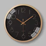 นาฬิกาแขวนผนังพลาสติกปิดเสียงห้องนั่งเล่นสามมิตินาฬิกาแขวนแฟชั่นดิจิตอลขนาด 12 นิ้ว 30 ซม. TH34031