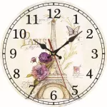 สไตล์ยุโรปย้อนยุคนาฬิกาไม้แฟชั่นสร้างสรรค์ตกแต่งบ้านปิดเสียงนาฬิกาแขวน TH34043