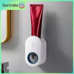 Serindia 2020 เครื่องจ่ายยาสีฟันอัตโนมัติติดผนังชั้นวางยาสีฟันโดยไม่ต้องเจาะยาสีฟัน Squeezer ผู้ถือแปรงสีฟันในห้องน้ำ