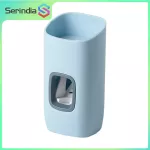 Serindia ติดผนังอัตโนมัติเครื่องจ่ายยาสีฟันป้องกันฝุ่นผู้ถือแปรงสีฟันข้าวสาลีฟางยาสีฟัน Squeezer ห้องน้ำเครื่องมือ