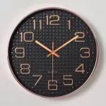 นาฬิกาแขวนผนังแฟชั่นเงียบห้องนั่งเล่นสามมิติดิจิตอลสเกลนาฬิกาแขวนพลาสติก 12 นิ้ว 30CM TH34034