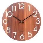 12 inch Fashion Hanging Watch, Mahogi wood, Nordic Quartz clock