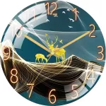12นิ้ว นาฬิกาแขวนผนังกระจกห้องนั่งเล่นนาฬิกาควอตซ์ที่ทันสมัยห้องนอนบ้านแฟชั่นนาฬิกาแขวน TH34058