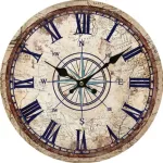 นาฬิกาไม้ย้อนยุคนาฬิกาแขวนสติกเกอร์นาฬิกาแขวนดิจิตอลนาฬิกาแขวนแฟชั่น TH34072