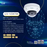GV-VD8700 8MP H.265 Low Lux WDR IR Vandal Proof IP Dome has advanced face recognition technology.