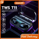 Wireless Bluetooth headphones, TWS11, good sound, portable earbow headphones with LED screen 3 months, full !!!