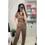 Long pants set Pastel style, soft fabric Wearing soft, comfortable, comes with cute colors, can be worn for both traveling and every occasion. Inquire about chat with the shop, check the color before ordering.