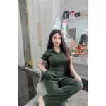 Long pants set Pastel style, soft fabric Wearing soft, comfortable, comes with cute colors, can be worn for both traveling and every occasion. Inquire about chat with the shop, check the color before ordering.