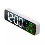 Sliding glass, glass clock, LED watch, music desk 2, alarm, sound alternating, brightness, tes