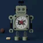 นาฬิกาปลุกหุ่นยนต์การ์ตูนใหม่สมาร์ทเครื่องประดับนาฬิกาดิจิตอลที่เรียบง่าย TH34158