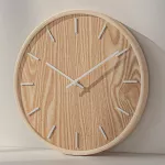 Japanese style household, hanging watch, especially quiet, living room, simple bedroom, wooden clock wall, quartz clock, Th34160