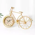 ตกแต่งบ้านสร้างสรรค์นาฬิกาจักรยานสีทองบุคลิกภาพที่เรียบง่ายปิดเสียงเหล็กนาฬิกาตกแต่ง TH34165