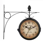 European style clock, steel decoration, two -sided clock, Th34172
