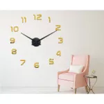 ห้องนั่งเล่น DIY ขนาดใหญ่นาฬิกาแขวนผนังอะคริลิคห้องนั่งเล่นสร้างสรรค์สามมิติสติ๊กเกอร์ติดผนังนาฬิกา TH34217