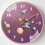 10 นิ้ว 25 ซม. ห้องเด็ก นาฬิกาเงียบ พื้นที่เรียบง่าย ตกแต่ง นาฬิกาแขวน นาฬิกาการ์ตูนสร้างสรรค์ TH34252