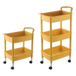 2 layer shelves with wheels+wheelchair handle