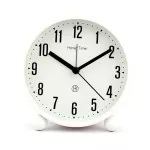 แฟชั่นมินิมอลดิจิตอล 4 นิ้วนาฬิกาปลุกโลหะกลมนาฬิกาตั้งโต๊ะปิดเสียงนาฬิกาไฟกลางคืน TH34239
