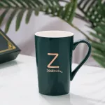 Personal Alphabetical Surname Mug with Lid Tea Set Travel Mugs Coffee Novelty Big Large Creative Latte Cups