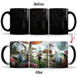 1pcs New 350ml Alice In Wonderland Ceramic Milk Coffee Cups Color Changing Mugs Drink More Hot Water For Children Lovers