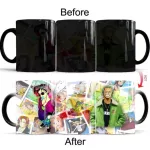 Dropshiping 1PCS 350ml One Piece Coffee Mugs Creative Color Changing Luffy Zoro Anime Ceramic Milk Tea Cups Novelty s