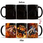 Dropshiping 1PCS New 350ml One Piece Coffee Mugs Creative Color Changing Luffy Zoro Anime Ceramic Milk Tea Cups S