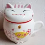 1pc Traditional Chinese Maneki Neko Creative Plutus Cat Mug With Lid Office Ceramic Lucky Cup Drinkware S Nl 002