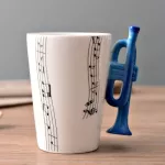 Novelty Guitar Ceramic Cup Personality Music Note Milk/Juice/Lemon/Coffee Mug Tea Cup Drinkware