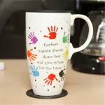 New High Quality 1 Pcs Large Capacity Creative Painted Mug Ceramic Cup Coffee Mugs Multiple Pattern Selectable Car Cups