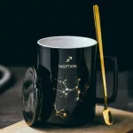 Luxury Marble Pattern Ceramic Mugs Gold Plating Couple Morning Mug Milk Coffee Tea Breakfast Creative Cup
