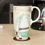 New High Quality 1 Pcs Large Capacity Creative Custom Painted Mug Ceramic Cup Coffee Mugs Multiple Pattern Selectable Cups