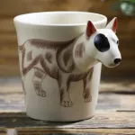 3d Stereo Bull Terrier Ceramic Cup Hand Drawn Animal Coffee Mug Cute Cartoon Cup Coffee Creative Funny Mugs