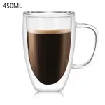 1PC Double Wall Glass Coffee/Tea Cup and Mugs Beer Cups Handmade Healthy Drink Mugs Transparent Drinkware