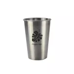 Stainless Steel Cup with Silicone Lid Sleeve Cup Sleeve Coffee Milk Beer Cup Portable Mug Leaf Print Drinkware 500ml