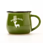 High Quality Cute Mug Retro Creative Cartoon Enamel Cup Bely Milk Breakfast Coffee Tea Ceramic