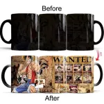 1pcs New 350ml Creative One Piece Magic Mug Coffee Mug Color Changing Mug Tea Anime Cartoon Novelty For Birthday Party